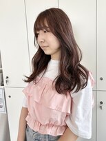 ロマーリ 岡山店(LOMARLIE)&nbsp;ブリーチなしダブルカラー_ピンクベージュ_顔まわりカット