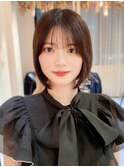 ナチュラルボブ前髪ありミニボブ◎20代30代40代50代ショートボブ