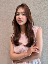 ロンド アンブル 四条烏丸(Lond ambre) 中川智帆/くびれヘア/アプリコットオレンジ/ハイライトカラー