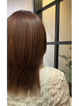 アンプリフィア(amplifier) 伸ばしかけウルフ×オレンジブラウン