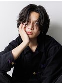 ニュアンスパーマ　毛流れパーマ　ミディアムメンズ　MOMO