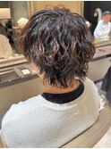 シャドウパーマメンズウルフ波巻きパーマ