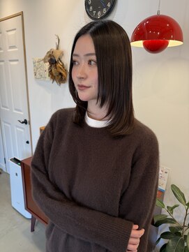 エヌヨンブンノイチ 茅ヶ崎(n1/4) 艶髪ストレートロングレイヤーミディアム髪質改善ストレートヘア