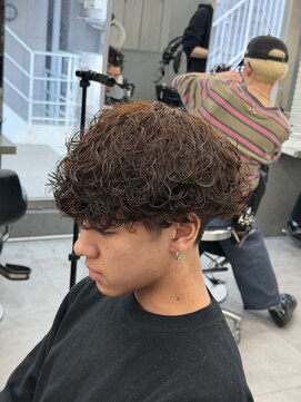 オーバルバイアピッシュ(OVARL by apish) 波巻きプードル/メンズパーマプードルパーマスパイラル強め