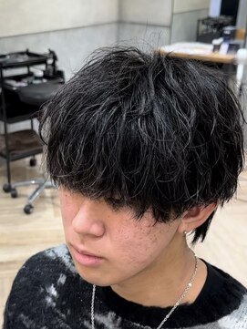 ベル 桑名(BHEL) 桑名ツイストスパイラルパーマレッドヘアマッシュウルフカット