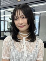 ニコ トウキョウ 渋谷(nico TOKYO)&nbsp;ロングレイヤーカット顔周りレイヤーウルフハッシュカット韓国