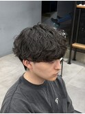 波巻きスパイラルシャドウパーマフェザーパーマメンズパーマ