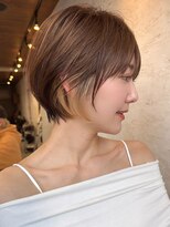 ダム(DaM)&nbsp;ナチュラルボブ前髪ありイメチェン20代30代40代ショートボブ