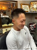 MEN’S HAIR/サーフカール/刈り上げセンターパート/印西