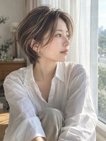 ユイマァル 岡山(YUIMARL)&nbsp;岡山30代40代★大人ハイライト★レイヤーショート★白髪ぼかし★