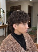 銀座メンズパーマフェザーパーマニュアンスパーマダウンバング 