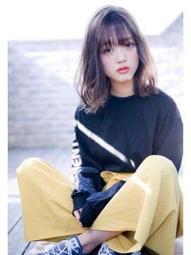 シエナ 渋谷(Siena) 外ハネミディ×チェスナットカラー