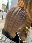 #黒髪#ボブルフ#ネビージュ#小顔#ワンレン