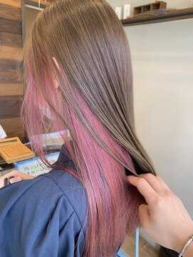 ヘアーデザイン ジュモク(Hair Design Jumoku) インナーチェリーピンク！