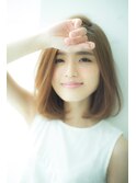 大人ナチュラルボブチェリーブラウンダークアッシュ