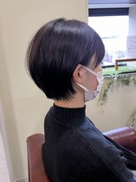 ハピネス クローバー 学園前店(Happiness CLOVER)&nbsp;丸みショート/前髪/顔周りカット/濱崎優/透明感カラー