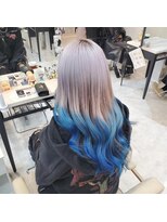 フェイブ(Fave) ハイトーンカラー ホワイト×ペールブルー&ブルーグラデーション