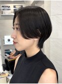 ★大人女子ハンサムショート毛流れおくれ毛シースルーコンパクト