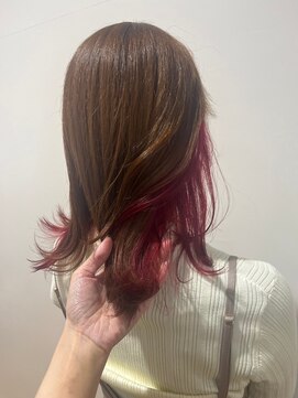 ヴァンカウンシル 清須店(VANCOUNCIL) うる艶美人髪 インナーカラー レッド/ピンク/リタッチ/髪質改善