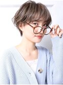 大人可愛い小美髪ツヤ髪前下がりショートボブ丸みショートA5