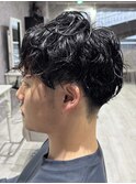 ジェル揉みこんでセット完了！ナチュラルパーマ☆