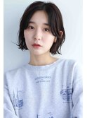 大人かわいい耳掛けハンサムひし形束感センターパートボブ☆