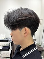 カルム(kalm) 毛流れセンターパートニュアンスパーマカルマヘアメンズパーマ