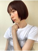 ダークアッシュ/ラベンダー/切りっぱなしショートボブp北浦和