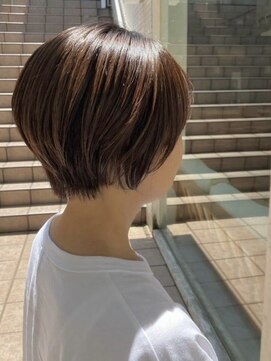 アビント バイ レシッド 武蔵小杉(abinto by rcid) トップ長め大人ショート透明感ブラウンカラー