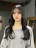 ロフティー 清澄白河(LOFTY)&nbsp;ワンホンレイヤー/顔まわりカット/ダークブルー/カーテンバング