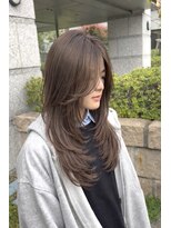 サロンドミルク 新百合ヶ丘店(salon de MiLK)&nbsp;レイヤーカットチョコレートブラウンオリーブベージュ新百合ヶ丘