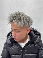 ルースト 西院店(ROOST)&nbsp;MEN’S HAIR/パイルツイスト/ホワイトハイライト/眉毛カット
