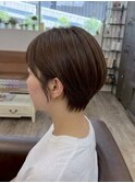 大宮/ダークパープル/ナチュラルショート/ミルクブラウン/夏