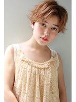 ラヴェストバイフレイスウェル(LOVEST by frace well)&nbsp;かきあげバングショートヘア/フェミニン/グレーベージュ