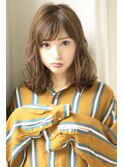 モテカワ透明感ベージュカラー☆トレンド巻きセミディスタイル
