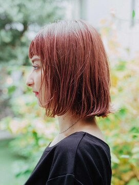 ヘアアンドリラクゼーション シャッセ(Hair&Relaxation SASE) オン眉ピンクヘア