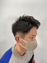 クオリス 上板橋店(QUALIS) 刈り上げニュアンスパーマアップバング【癖毛風パーマ】