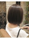 ナチュラルストレート ロングボブ ラベンダーカラー