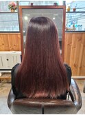 20代30代艶感ストレート♪髪質改善チェリーブロッサムカラー