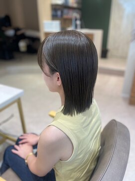 ブラン(blanc) 韓国風タッセルボブ/韓国ヘアー/ロイヤルブラウン/縮毛矯正