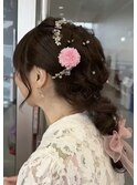 可愛いいルーズ編み込みスタイル