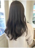 アッシュグレージュゆるフワロング髪質改善トリートメント梅ヶ丘