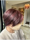 20代30代40代50代/レイヤーカット似合わせカット/ピンクベージュ