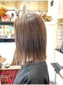 大人可愛い切りっぱなしボブ外ハネミディアム