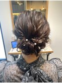 ギブソンタック結婚式アレンジ卒業式成人式アレンジ