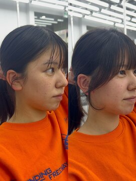 ビューブルー 亀戸錦糸町(VIEW BLUE) 美髪カールピンクブラウンエアリーロングセミディ似合わせ前髪