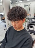 スペインカールプードルパーマメンズパーマツーブロック