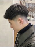 フェードカットセンターパートカルマパーマニュアンスリクルート