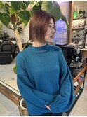 顔まわりレイヤーボブ『イヤリングカラー』