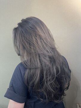 エイト 難波店(EIGHT namba) バタフライレイヤーカット×グレー